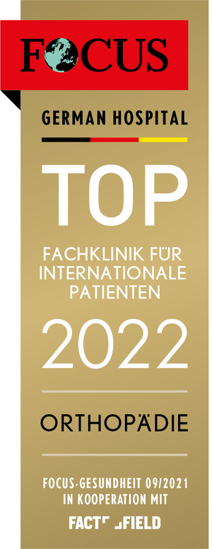 Focus Top Fachklinik für internationale Patienten 2022: Klinik für Orthopädie und Unfallchirurgie