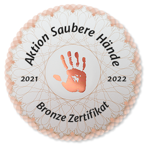 Bronze-Zertifikat der Aktion Saubere Hände